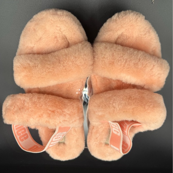 UGG Soft Coral Fluffy Slippers - Picture 7 of 12
